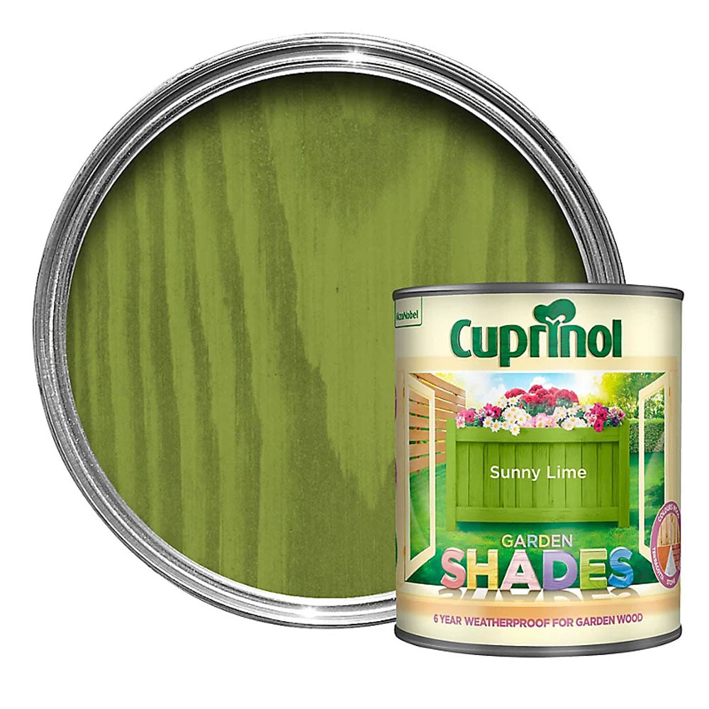 Cuprinol 1 Litre Garden Shades Woodstain - Sunny Lime | 5159072