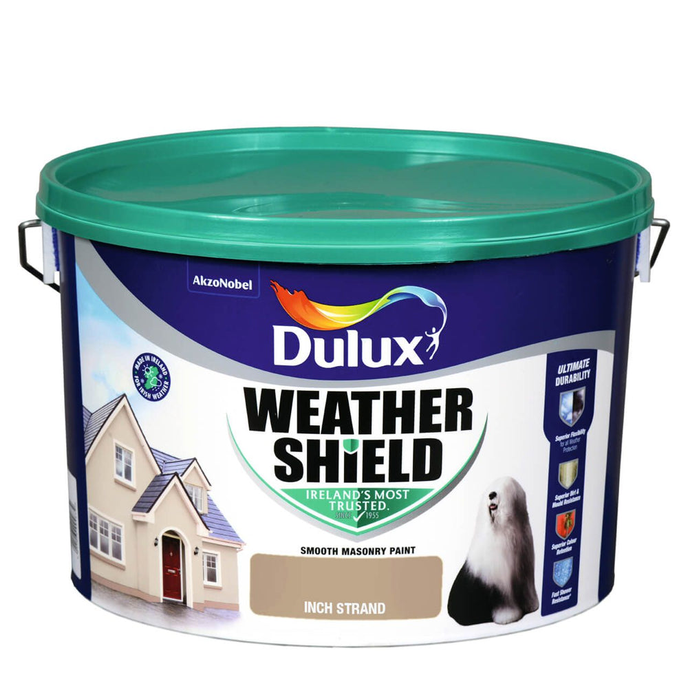 Dulux Weathershield Masonry Paint 10 Litre - Inch Strand | 5164525