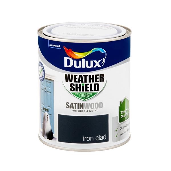 Dulux 750ml Weathershield Exterior Satinwood - Iron Clad | 5197689