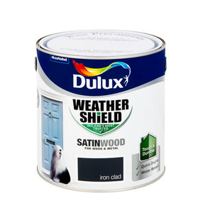 Dulux 2.5 Litre Weathershield Exterior Satinwood - Iron Clad | 5197715