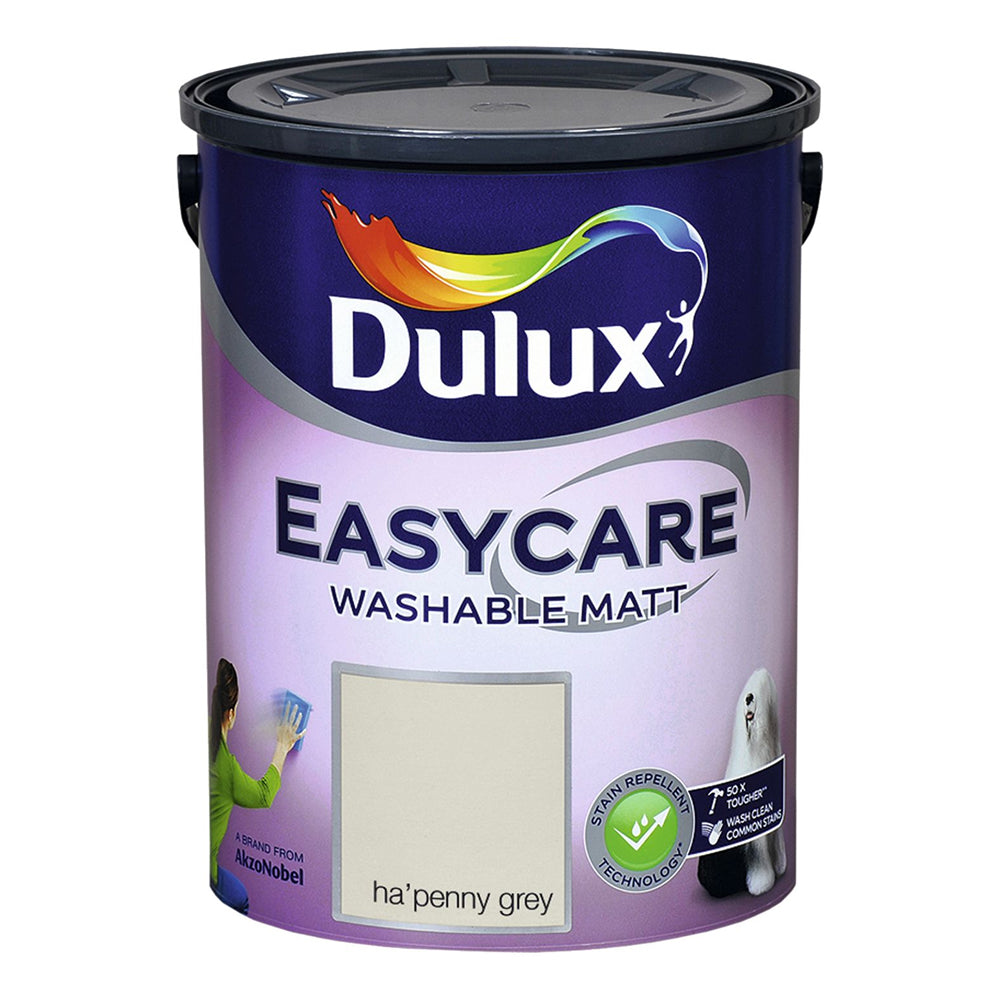 Dulux 5 Litre Easycare Washable Matt - Hapenny Grey | 5214904