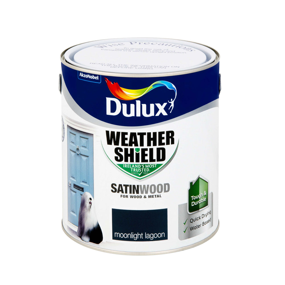 Dulux 2.5 Litre Weathershield Exterior Satinwood - Moonlight Lagoon | 5270118