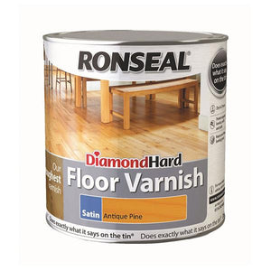 Ronseal 2.5 Litre Diamond Hard Satin Floor Varnish - Antique Pine | 33429