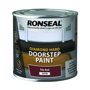 Ronseal Diamond Hard Doorstep Paint 250ml - Tile Red | 36658