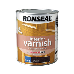 Ronseal 750ml Quick Drying Satin Varnish - Walnut | 36841