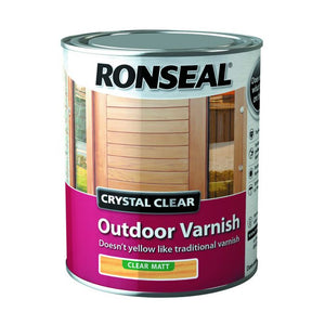 Ronseal Crystal Clear Outdoor Varnish 750ml - Clear Matt | 37368