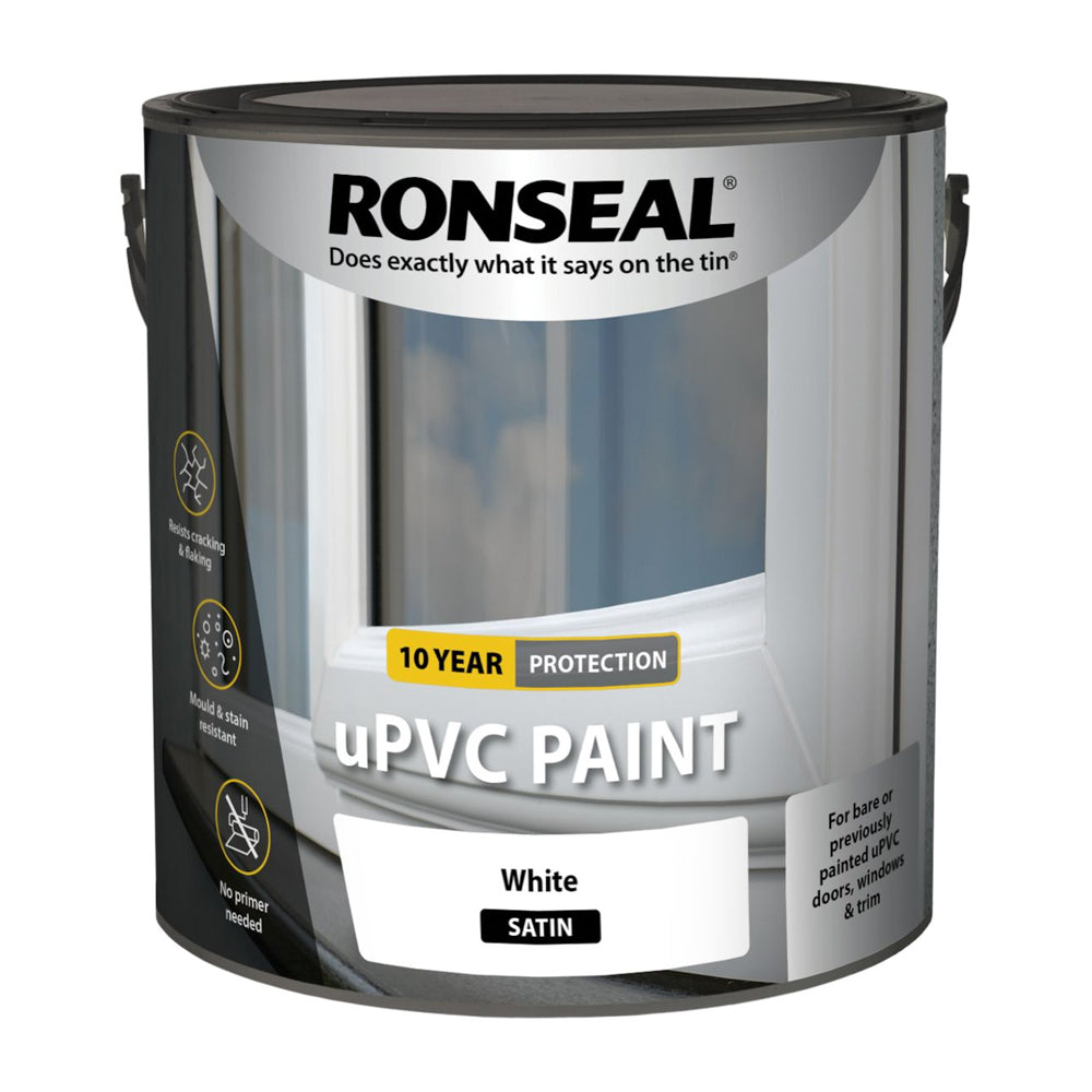 Ronseal UPVC Paint 2.5 Litre - White Satin | 39394