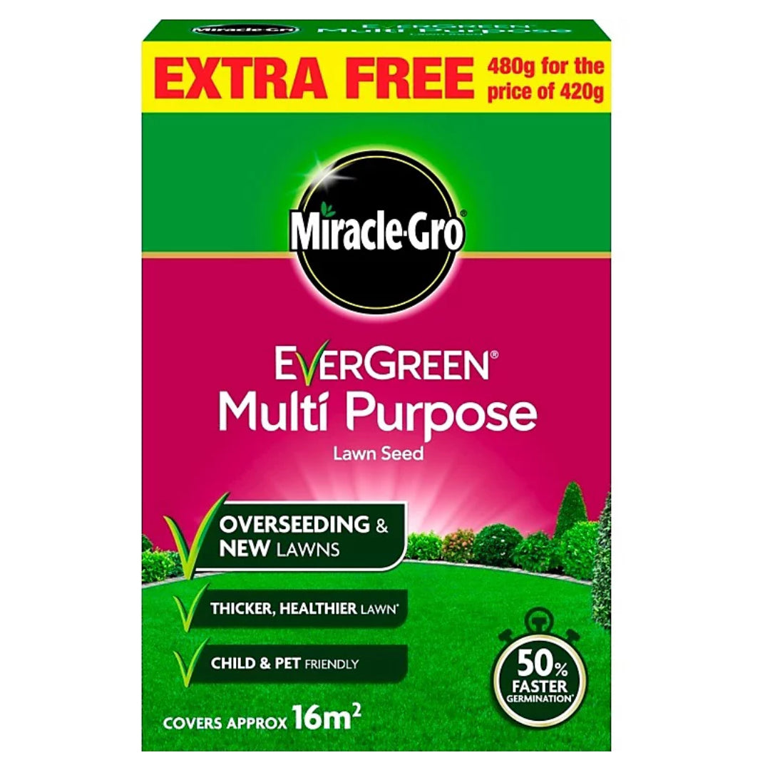 Miracle Gro Evergreen Multi Purpose Lawn Seed 480g | 4105478