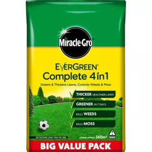 Miracle Gro Evergreen Complete 4 In 1 Lawn Weed Feed And Mosskiller 12.6Kg