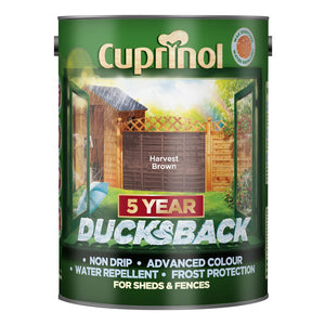 Cuprinol Ducksback Shed & Fence Paint 5 Litre - Harvest Brown | 5092432