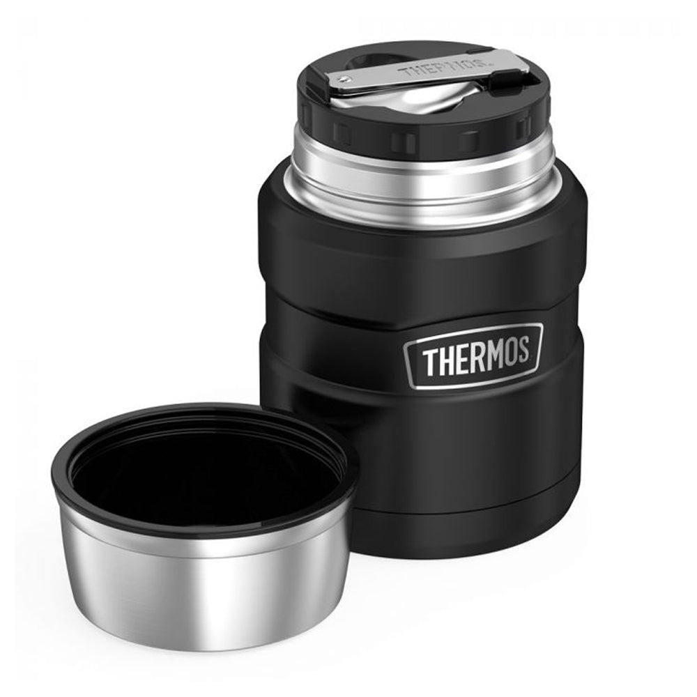 Thermos Stainless Kind Food Flask with Spoon 470ml - Black | 190759