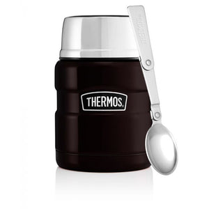 Thermos Stainless Kind Food Flask with Spoon 470ml - Black | 190759