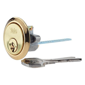 Yale Brass Plated Metal Single Rim Cylinder Door Lock |