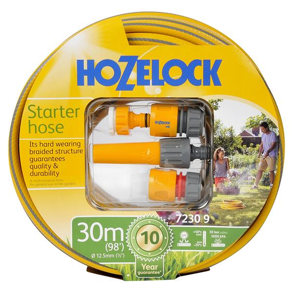 Hozelock Starter Hose Starter Set Garden Hose 30 metre with fittings | HOZ7230