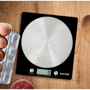 Salter Block 5kg Electronic Kitchen Scales - Black / Stainless Steel | 1036BKSS