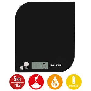 Salter Leaf Electronic Kitchen Scale 5kg - Black | 1177BK