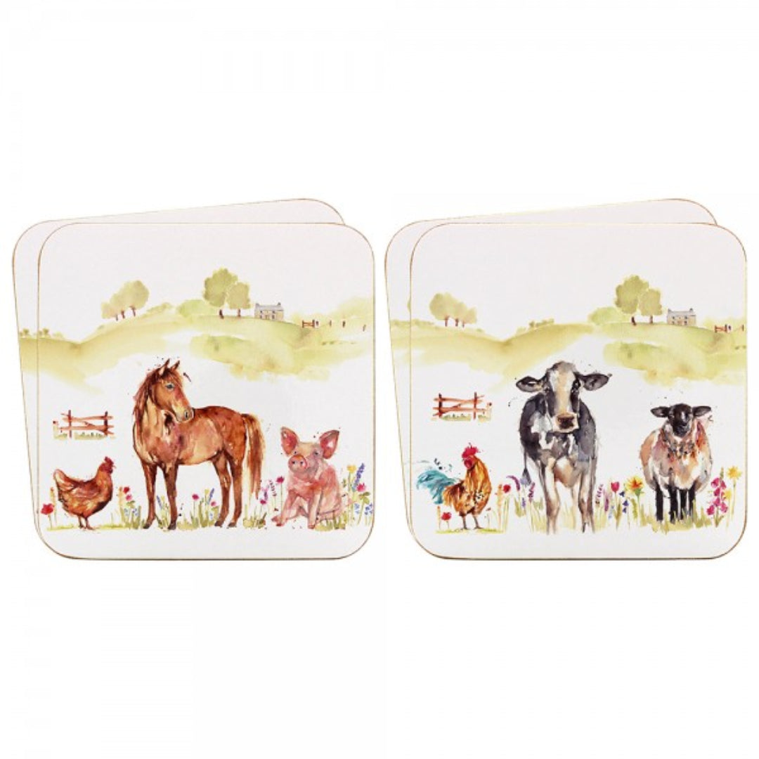 Dunlevy Set of 4 Coaster Set - Farmyard | PG5901