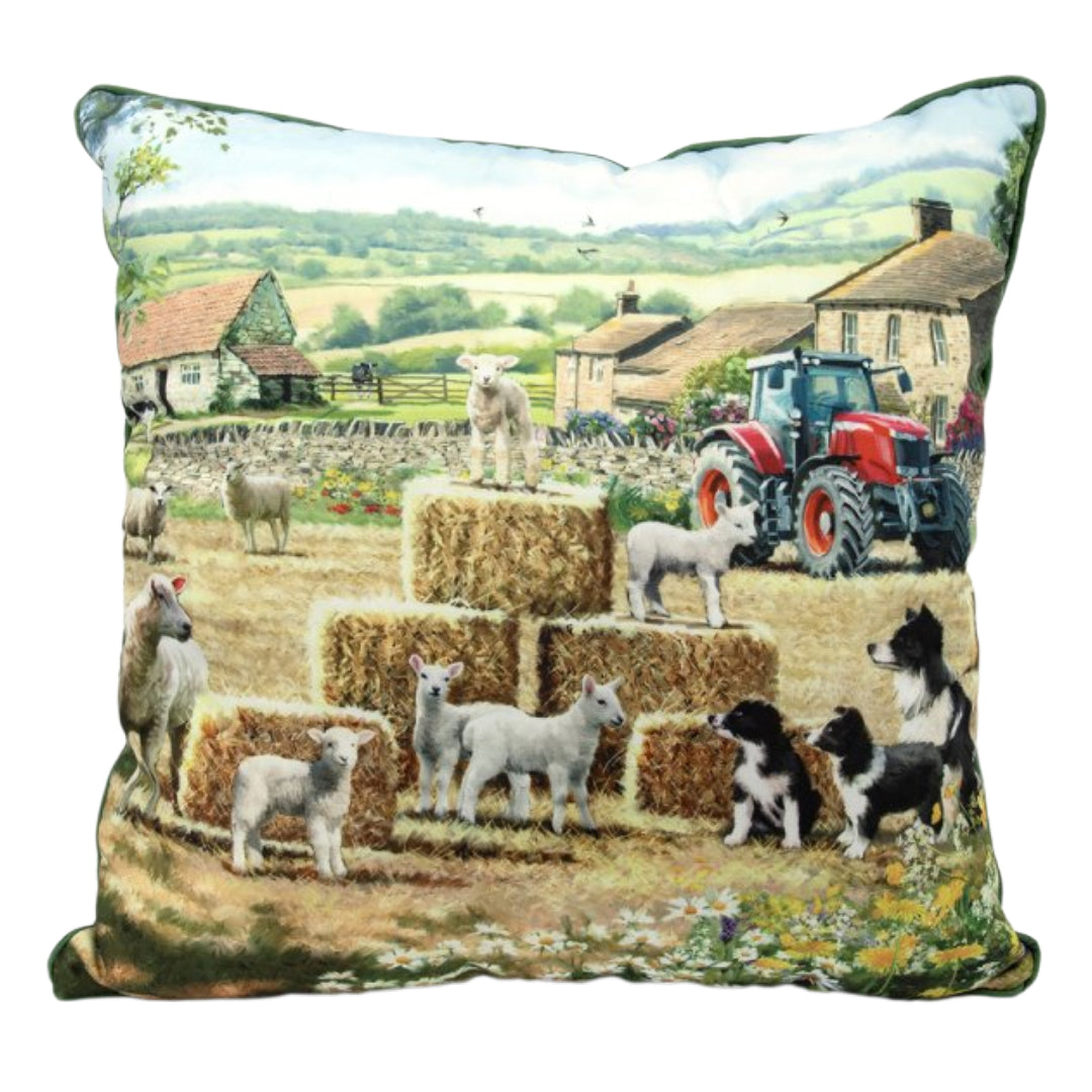 Collie & Sheep Cushion | PG5937