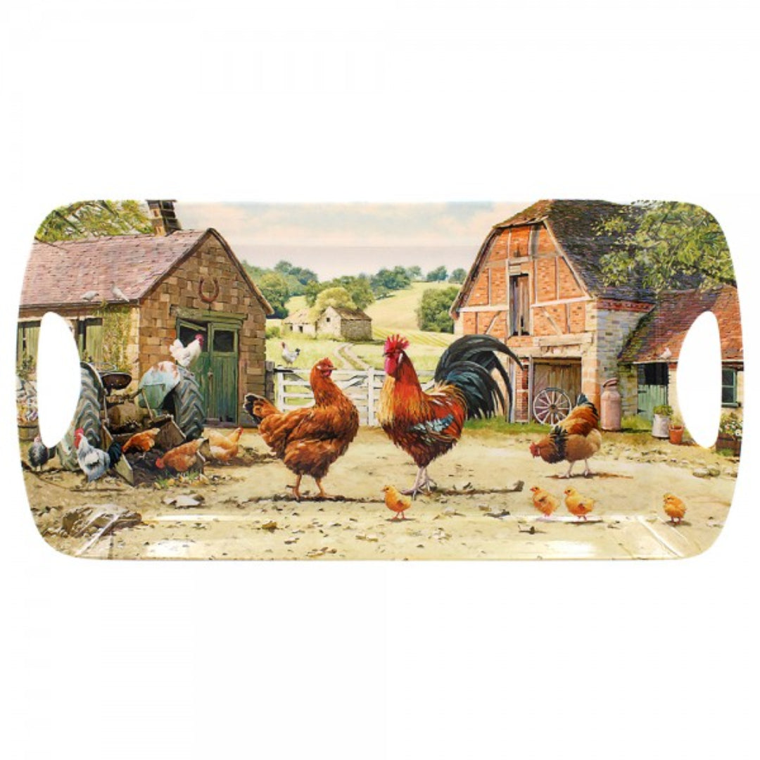 Dunlevy Medium Serving Tray - Cockerel and Hen | PG5956