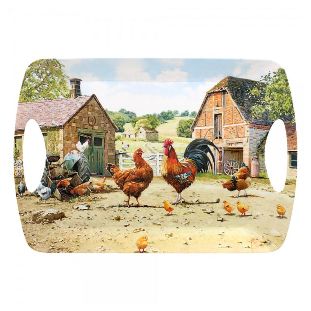 Dunlevy Large Serving Tray - Cockerel and Hen | PG5957