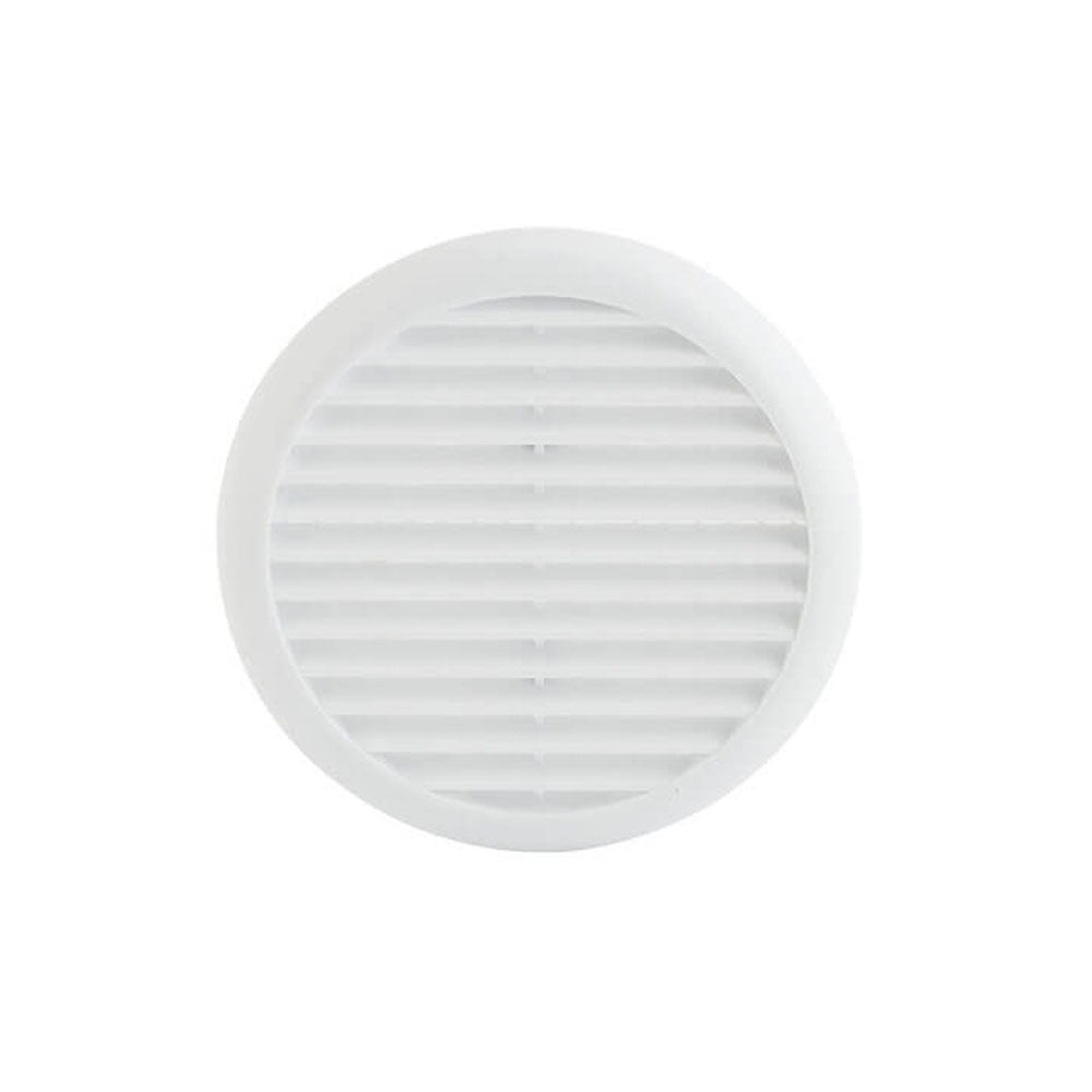 Fixed Round Wall Vent 145mm with Flyscreen - White | 0440-28
