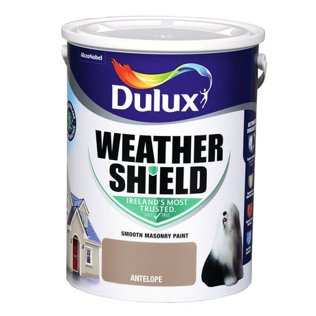 Dulux Weathershield Masonry Paint 5 Litre - Antelope | 5084656