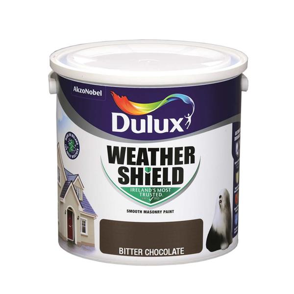 Dulux 2.5 Litre Weathershield Masonry Paint - Bitter Chocolate | 5084641