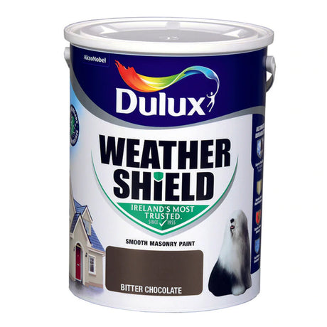 Dulux Weathershield Masonry Paint 5 Litre - Bitter Chocolate | 5084642