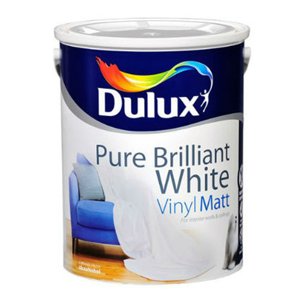 Dulux Vinyl Matt 5 Litre - Brilliant White | 5084560