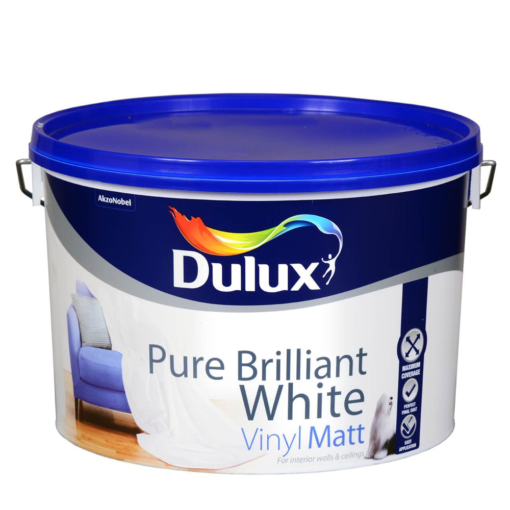Dulux Vinyl Matt 10 Litre - Brilliant White | 5084561