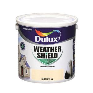 Dulux 2.5 Litre Weathershield Masonry Paint - Magnolia | 5084651