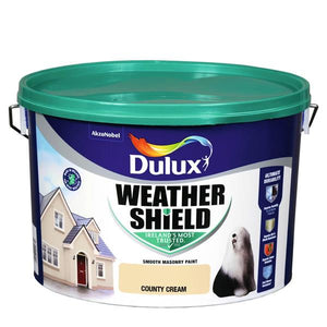 Dulux Weathershield Masonry Paint 10 Litre - County Cream | 5084679