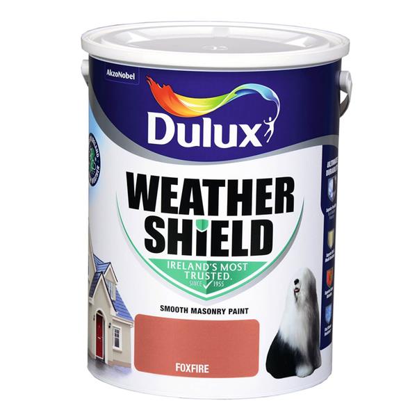 Dulux Weathershield Masonry Paint 5 Litre - Foxfire | 5084589