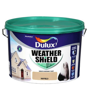 Dulux Weathershield Masonry Paint 10 Litre - Hayfield | 5084608