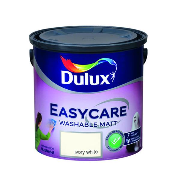 Dulux 2.5 Litre Easycare Washable Matt - Ivory White | 5083793
