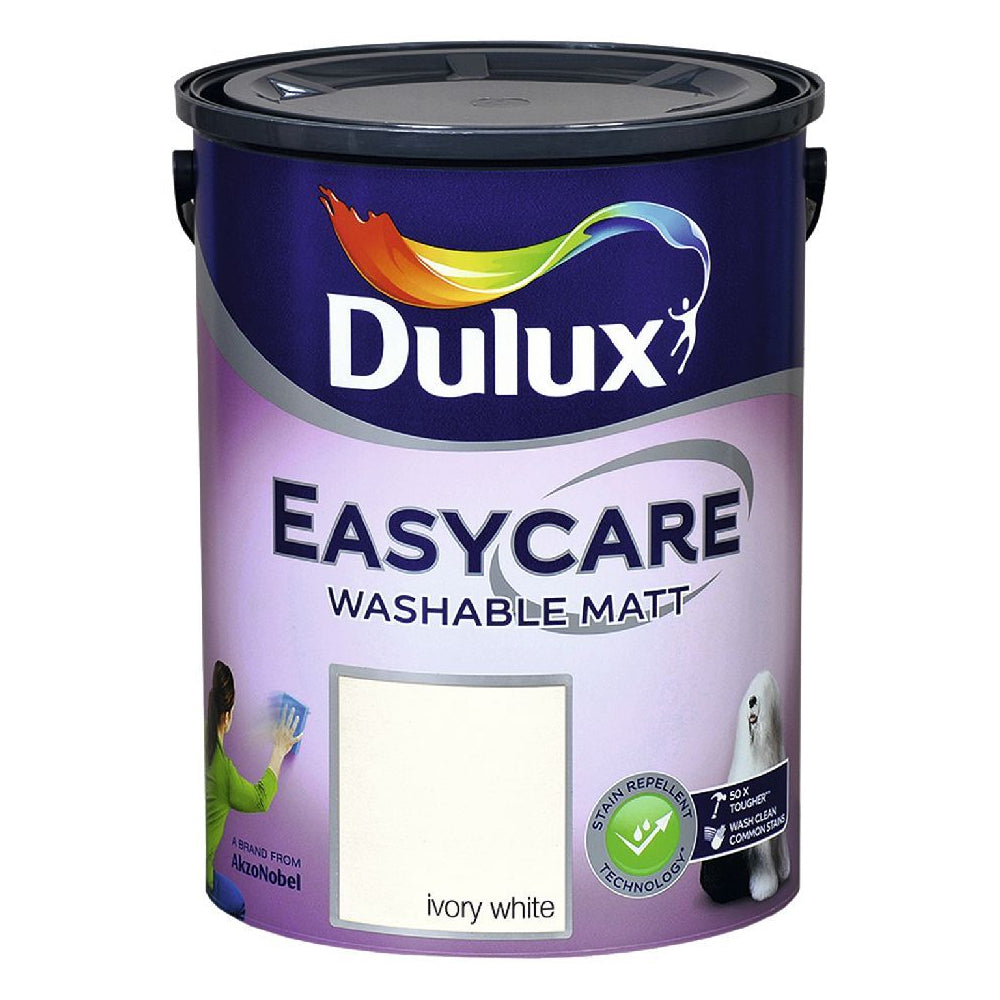 Dulux 5 Litre Easycare Washable Matt - Ivory White | 5083794