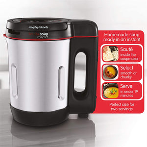 Morphy Richards Compact Saute & Soup Maker  1 Litre - Stainless Steel | 501027