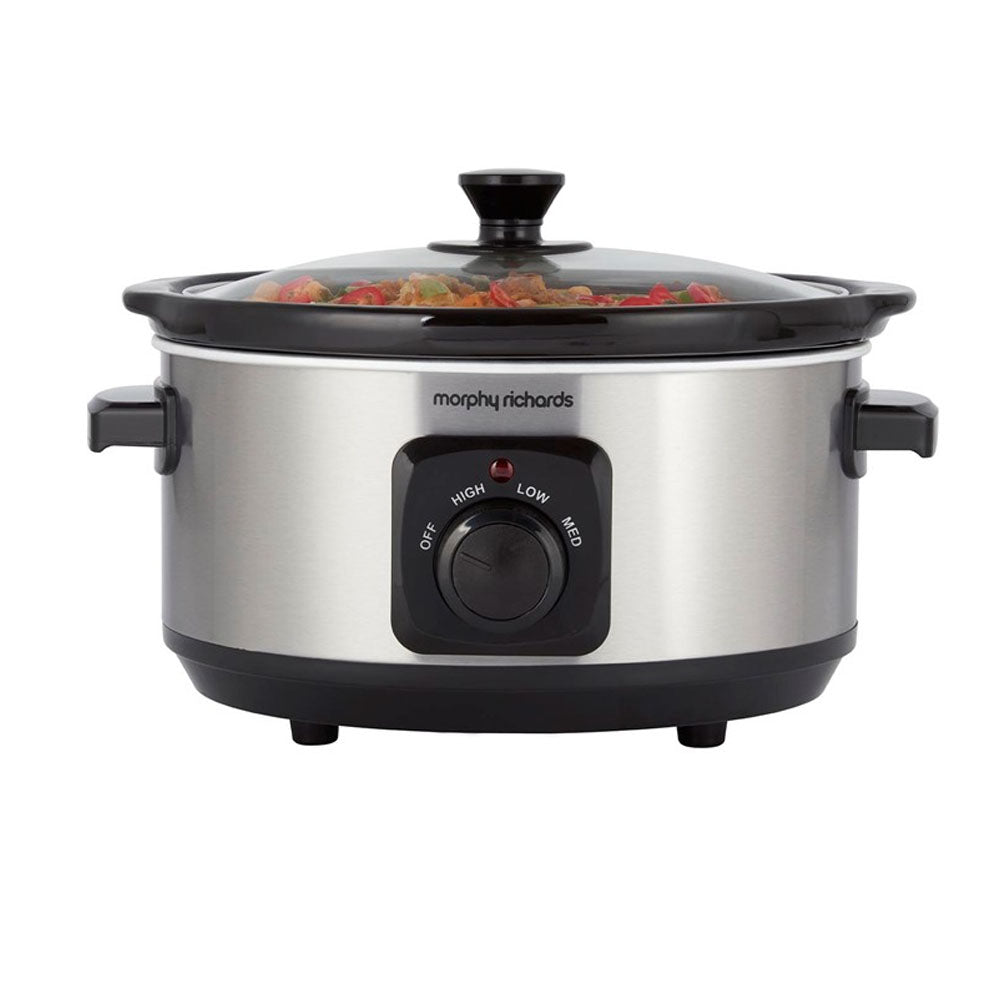 Morphy Richards 3.5 Litre Ceramic Slow Cooker - Stainless Steel | 460017