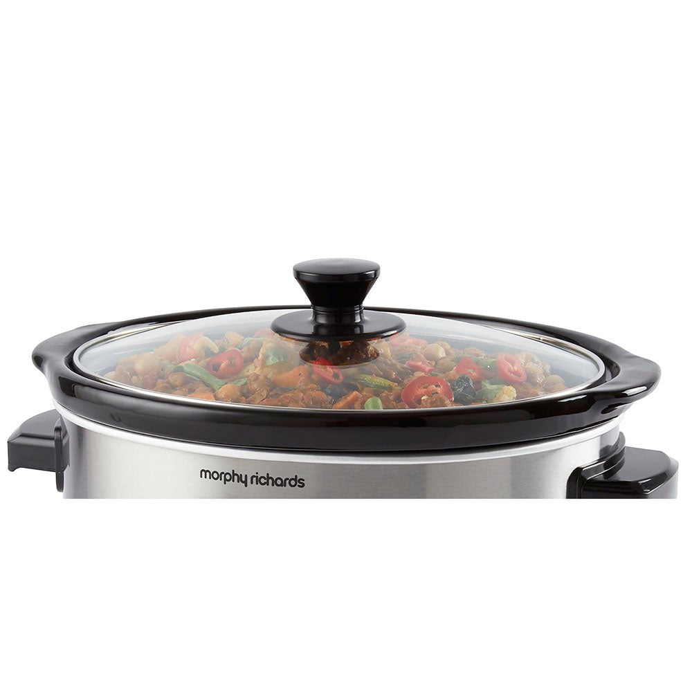 Morphy Richards 3.5 Litre Ceramic Slow Cooker - Stainless Steel | 460017