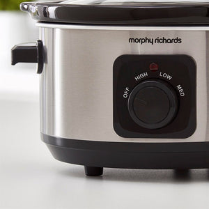 Morphy Richards 3.5 Litre Ceramic Slow Cooker - Stainless Steel | 460017