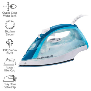 Morphy Richards Crystal Clear Steam Iron with 100g Boost | 300300