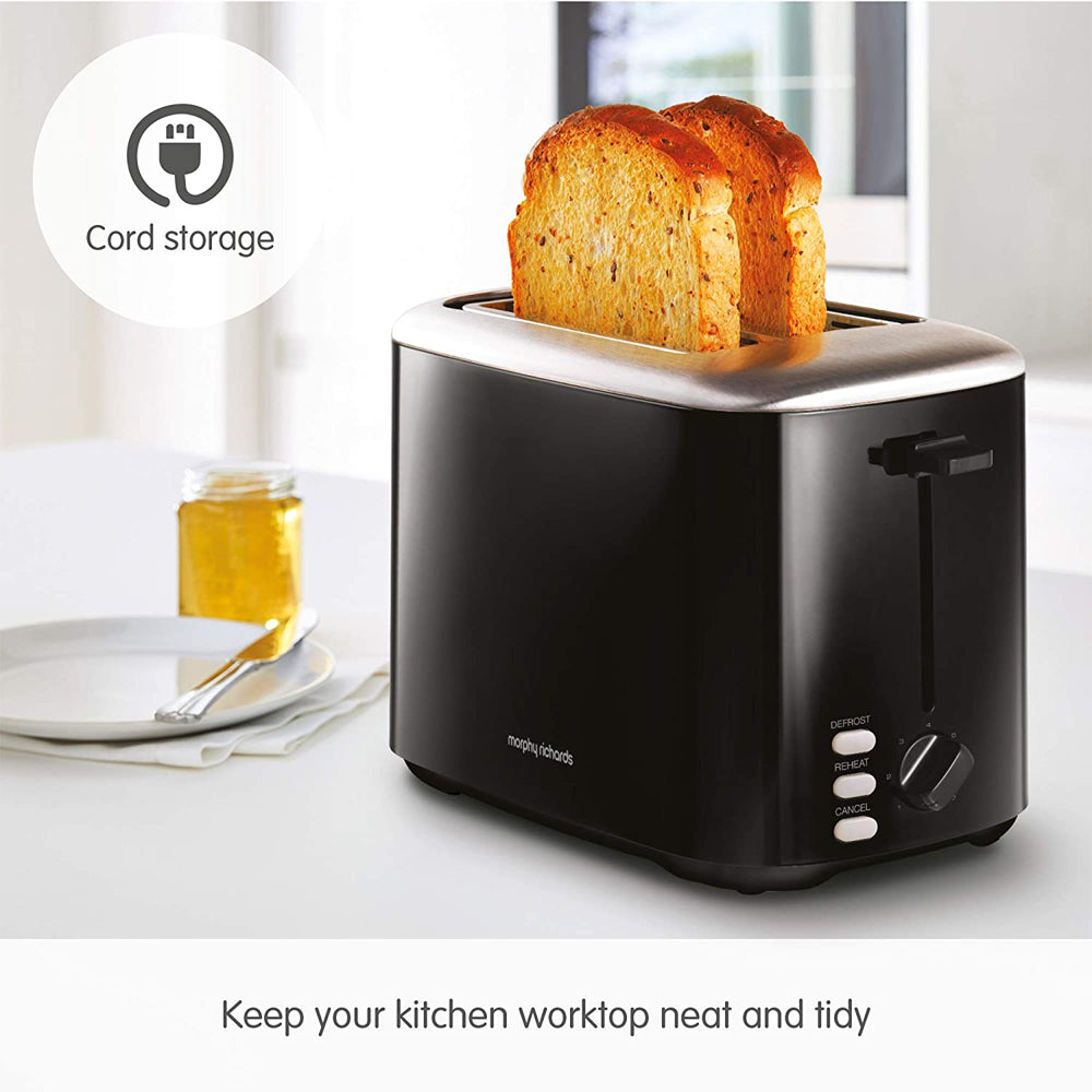 Morphy Richards Equip 2 Slice Toaster Black 222064 Heavins