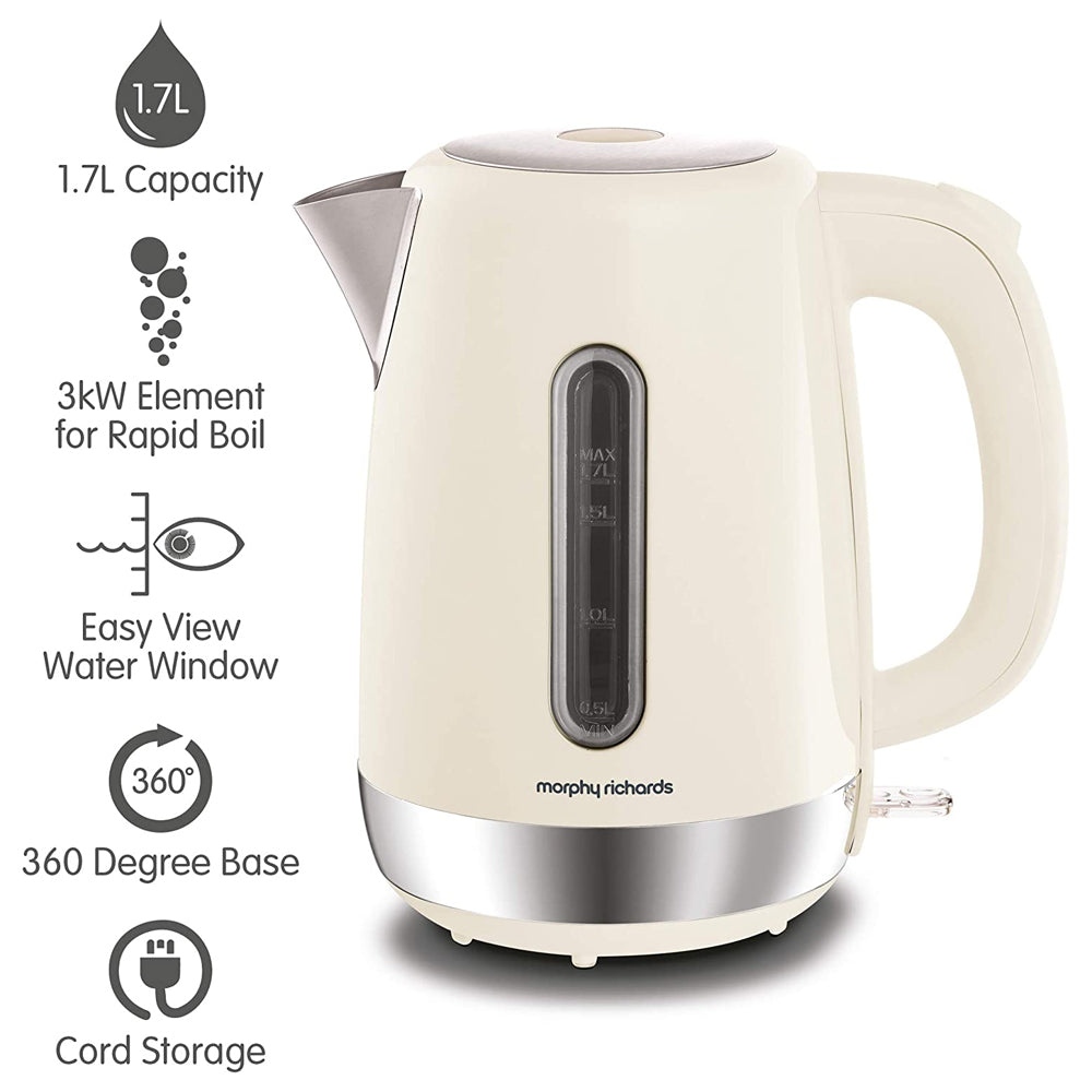 Morphy Richards Equip 1.7 Litre Electric Kettle - Cream | 102784