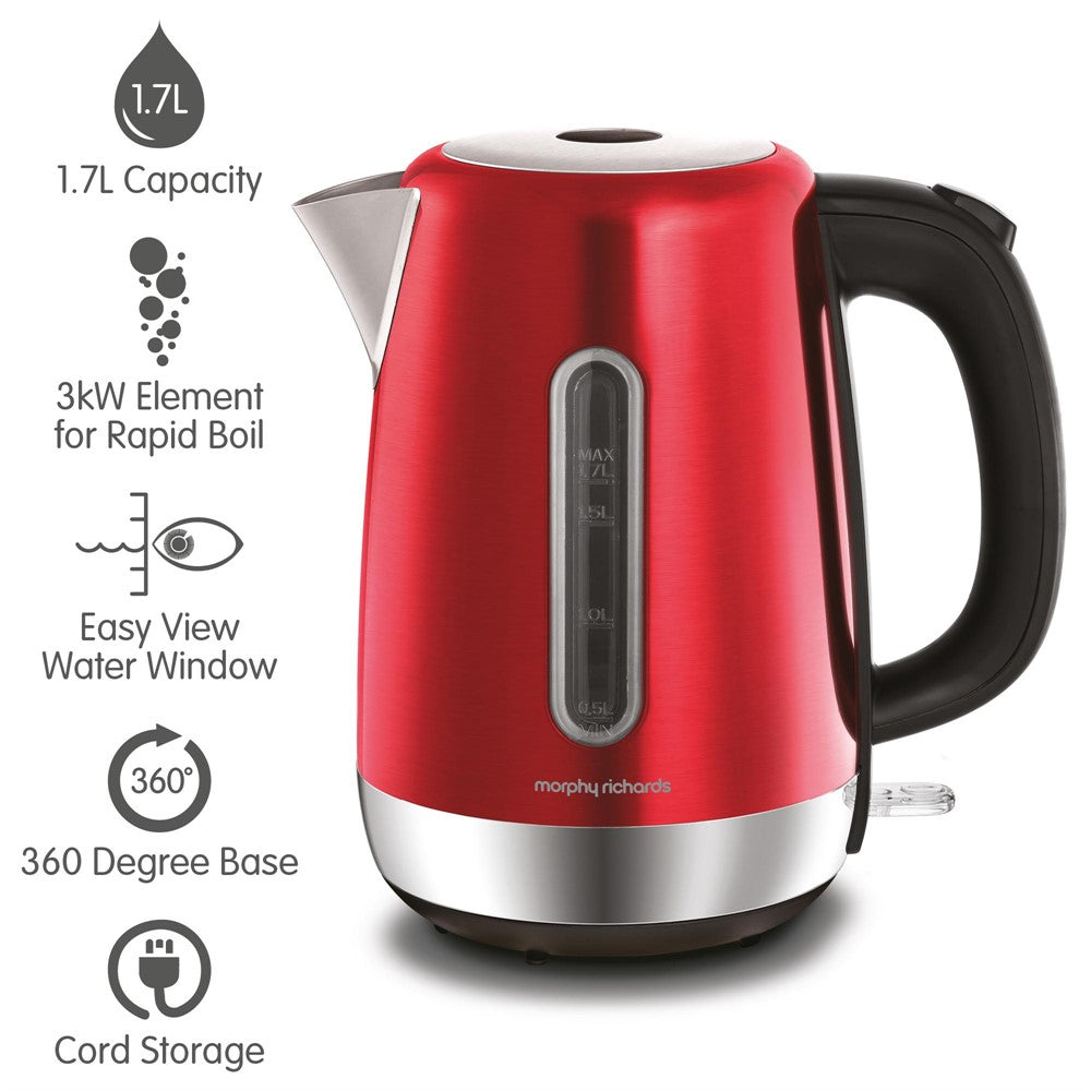 Morphy Richards Equip Electric Jug Kettle 1.7 Litre - Red | 102785