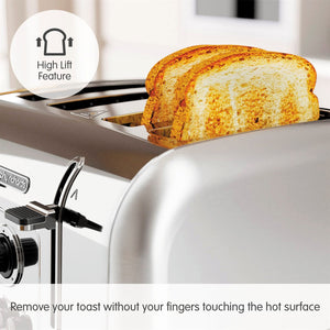 Morphy Richards Venture Retro 240330 4-Slice Toaster - Polished | 240330