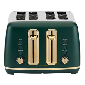 Morphy Richards Ascend 4 Slice Toaster - Green & Soft Gold | 244020