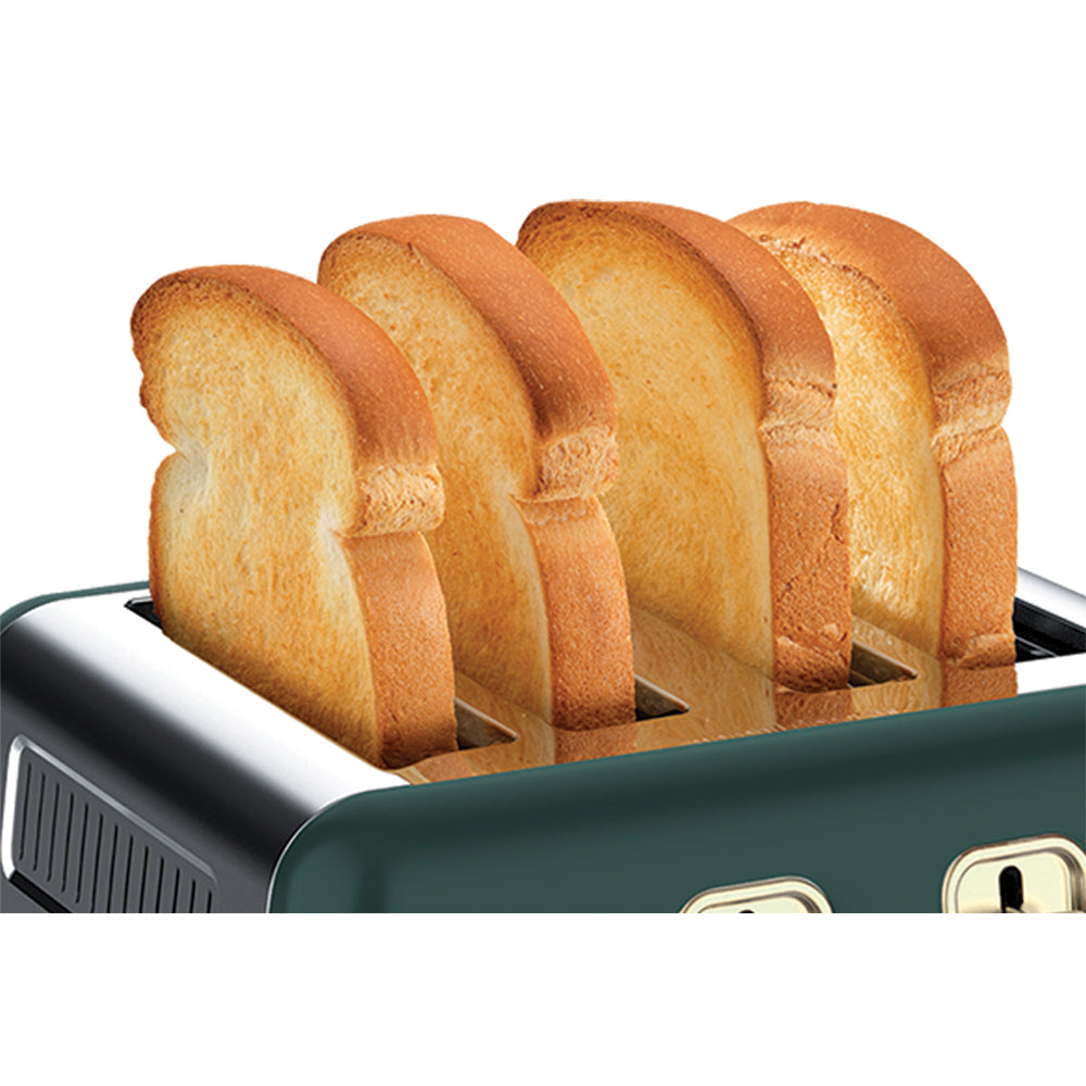 Morphy Richards Ascend 4 Slice Toaster - Green & Soft Gold | 244020