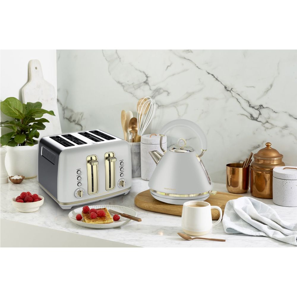 Morphy Richards Ascend 4 Slice Toaster Grey Soft Gold 244021 Heavins