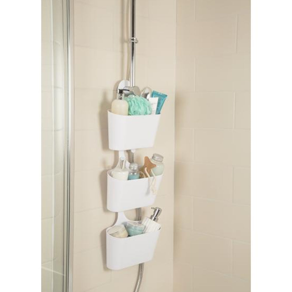 Croydex Hook On Plastic Shower Caddy - White | CRXPA120822