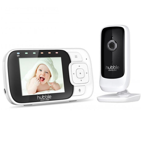 Hubble Nursery View Partner 2.8" Video Baby Monitor - White & Black